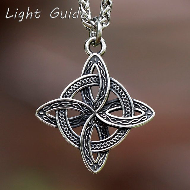 Anhänger Halskette Keltischer Knoten, Edelstahl, Silber, Herren, Gothic - Bild 1