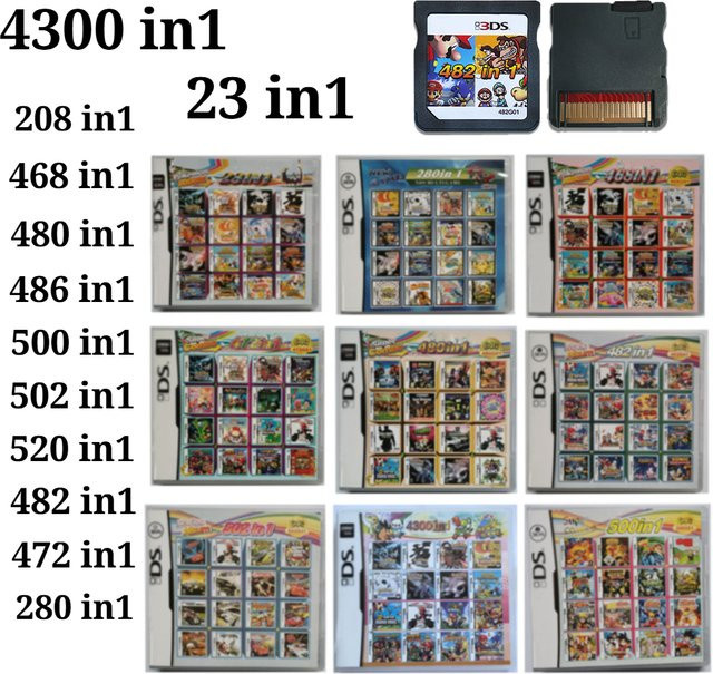 Bandai 4300-in-1 R4-Karte für Nintendo DS und 3DS Spielkassette in Schwarz - Bild 1