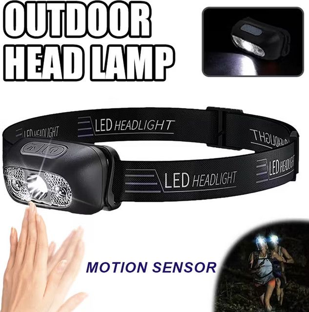KDULIT LED-Induktionsscheinwerfer, wiederaufladbare USB-Lampe als tragbarer Scheinwerfer für Camping, Angeln und Notfälle - Bild 1
