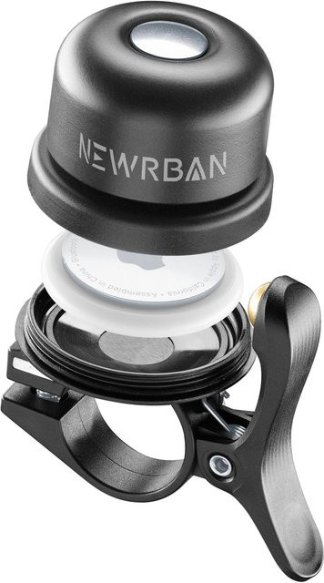 Newrban Lenkradklingel mit AirTag Halter in Black von CellularLine - Bild 1