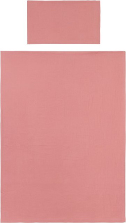 Bornino Home Wende-Bettwäsche Musselin aus Baumwolle, Pink, Kissenbezug B: 40 cm, H: 60 cm, Bettbezug B: 100 cm, H: 135 cm