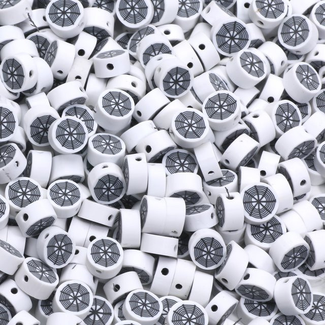 Laudsong Perlen Spinnennetz Polymer Clay, 9mm, Spacer Perlen - Bild 1