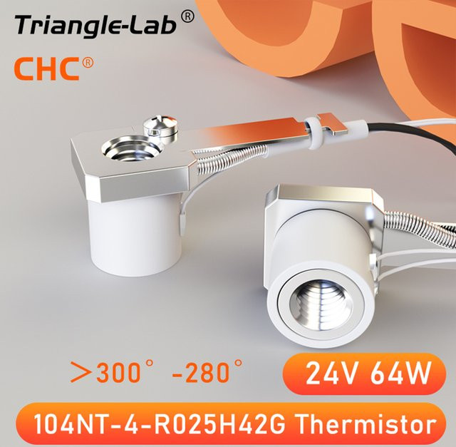 TriangleLab CHC Keramik-Heizkern mit M6-Gewinde in Silber für Schnellheizung, kompatibel mit Voron Hotend V6, GHotend, CR10, CR-10, CR-6SE und MK3S 3D-Drucker - Bild 1