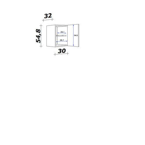 Flex-Well Hängeschrank Avila Magnolie matt B/H/T: 30 x 54,8 x 32 cm - Bild 2