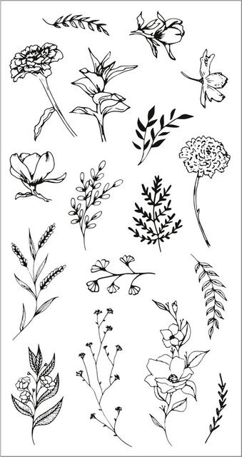 Sizzix Klarsichtstempel-Set Garden Botanicals - Bild 1