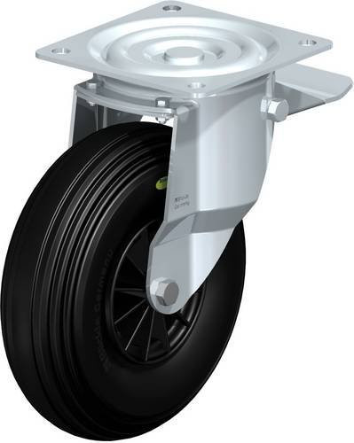 Blickle Lenkrolle L-VWPP 260G-ST mit Feststeller in Schwarz-Grau, Rad-Durchmesser: 26 cm, Tragfähigkeit: 200 kg - Bild 1