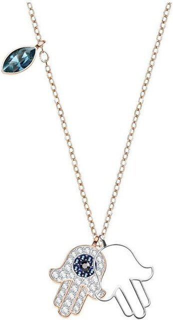 Swarovski Halskette Hamsa Hand, Kristall, Roségold, Damen - Bild 1