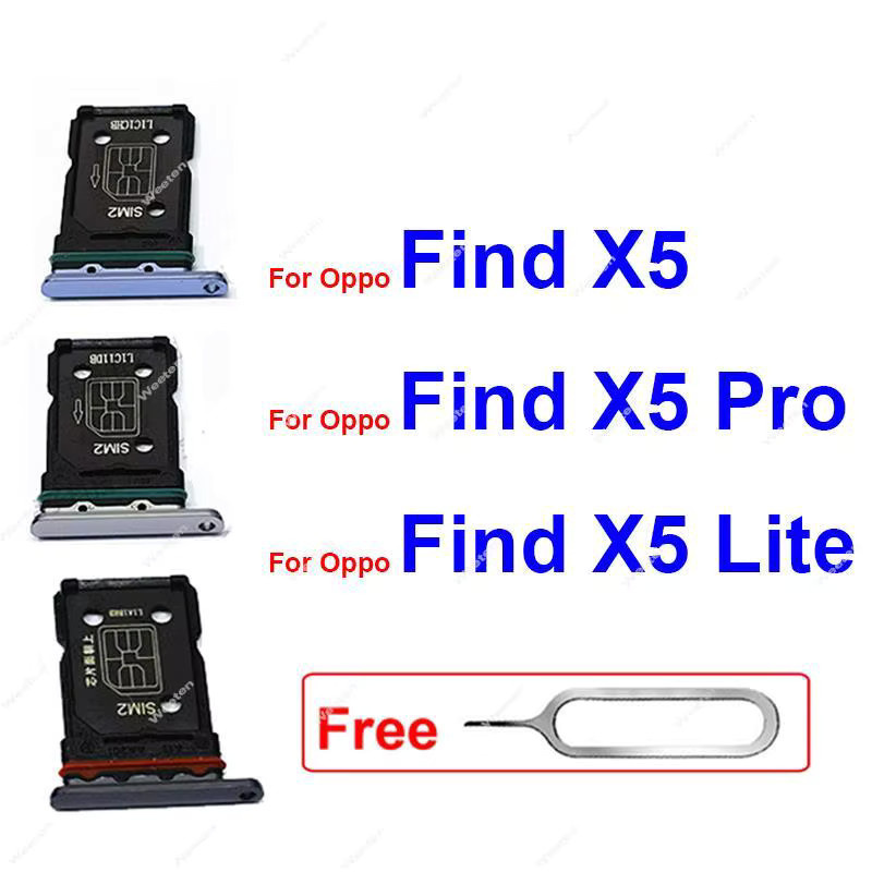 SIM-Karten-Tray und Micro-SD-Kartenleser Adapter für OPPO Find X5, X5 Pro und X5 Lite in Weiß - Bild 1