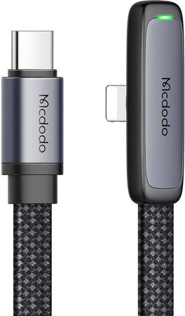 McDodo USB-C auf Lightning Daten- und Ladekabel 36W Flachdesign Schwarz 1m