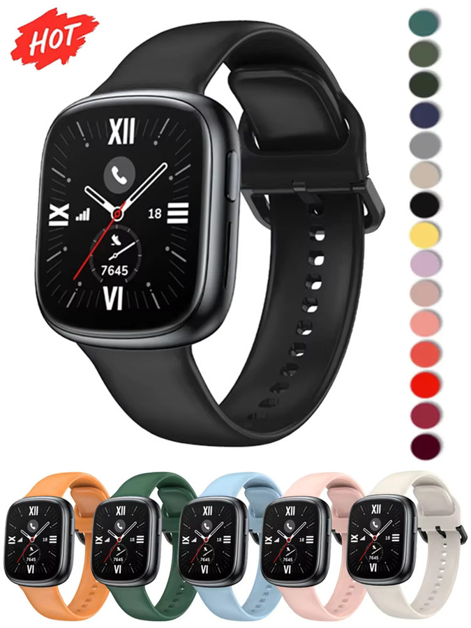 Uhrenarmband Huawei Honor Watch 4, Silikon, Schwarz, Unisex - Bild 5