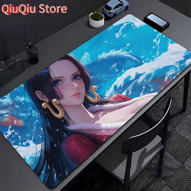 Großes rutschfestes Mauspad mit Boa Hancock Motiv in Multicolour für Gaming und Büro - Bild 1