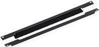 Triton Kabeldurchführungsplatte mit Bürste, 1HE, Horizontal geteilt, Schwarz, B: 48,30 cm - Bild 1