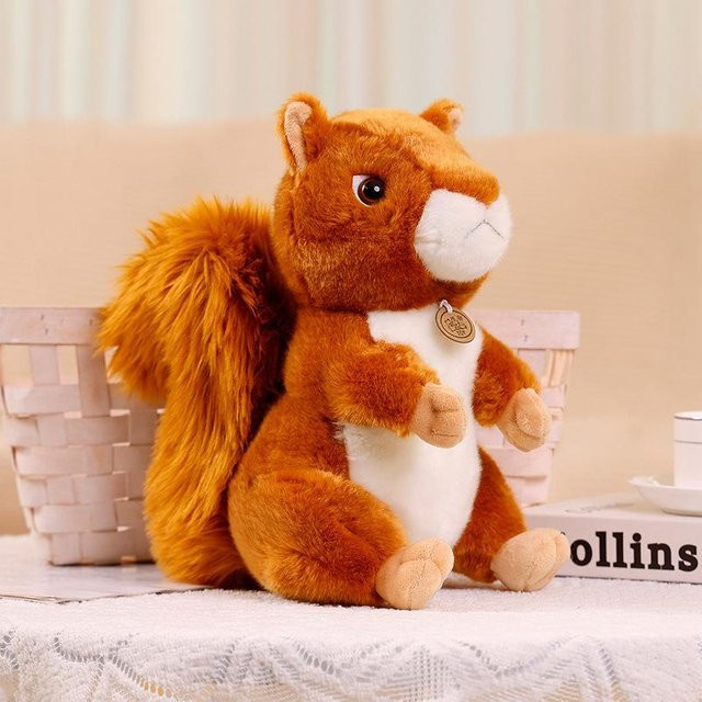 Bai Fen Bai Eichhörnchen Puppe Plüschtier, Waschbär Puppe, 25cm, Braun - Bild 1