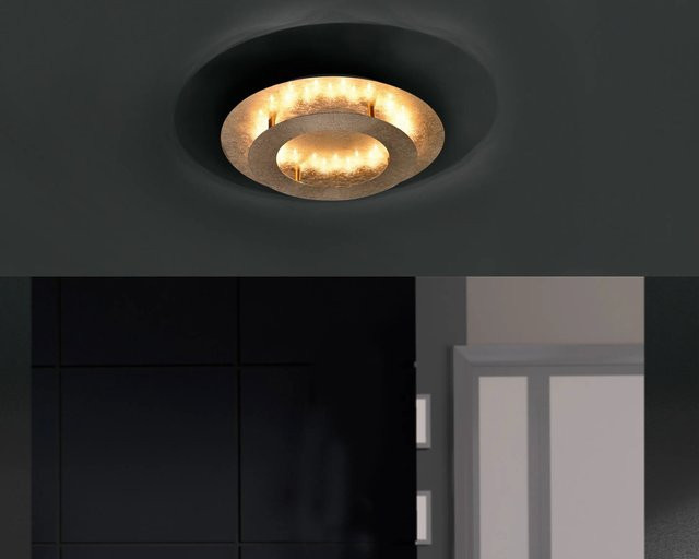 Paul Neuhaus LED-Deckenleuchte Nevis in Gold, rund, Durchmesser: 40 cm - Bild 1