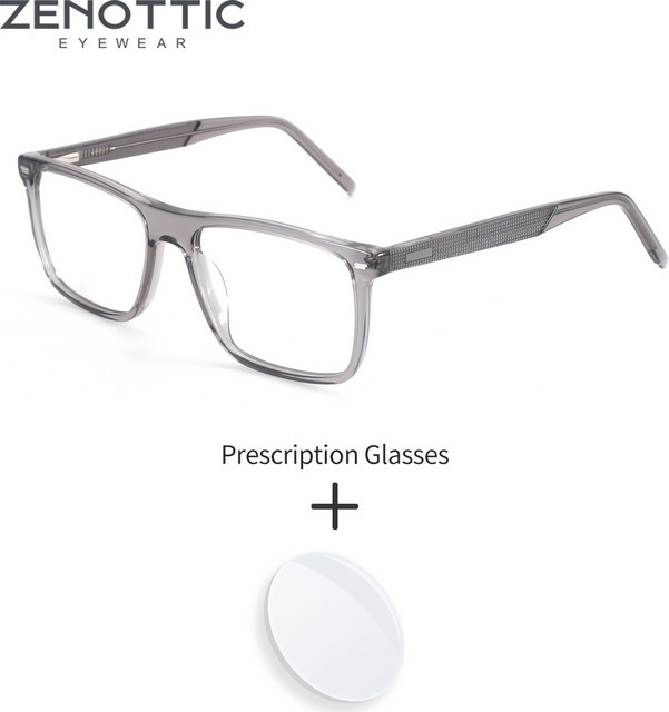 ZENOTTIC Korrektionsbrille, Quadratisch, Acetat, Vollrand, Männer - Bild 1