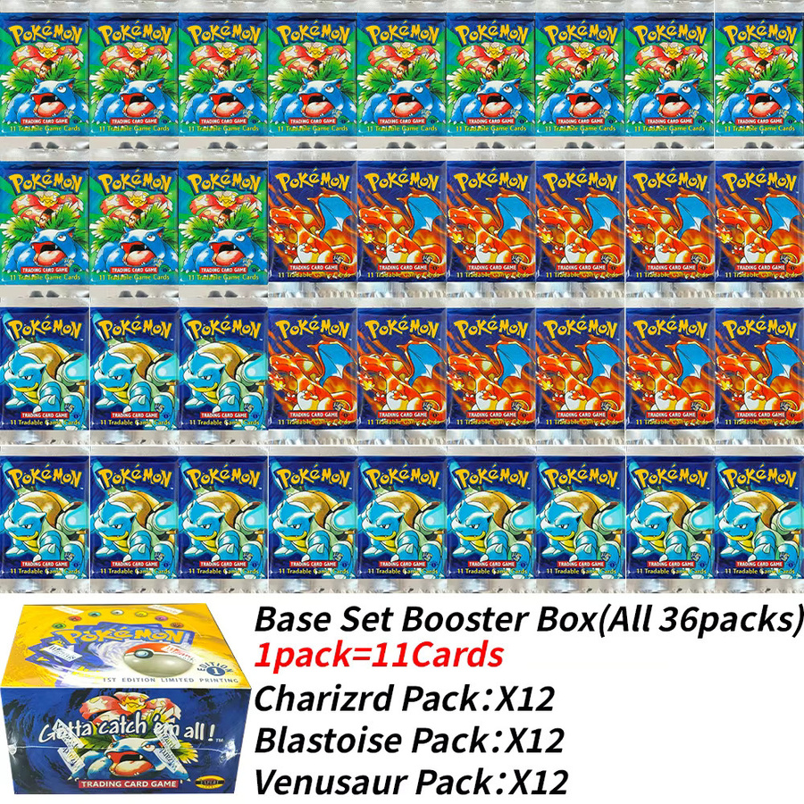 Keeppley Pokémon PKM Base Set Booster Box, Proxy-Spielkarten-Packs - Bild 3