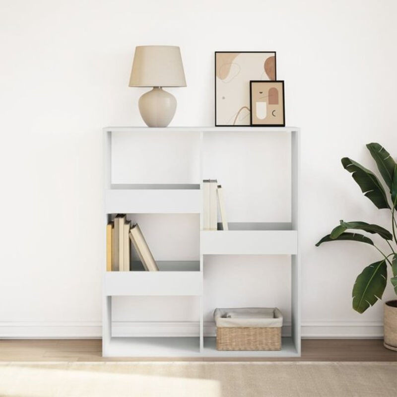Vidaxl Bücherregal und Raumteiler in Weiß, klassisch und minimalistisch, B/T/H: 100 x 33 x 115 cm - Bild 1