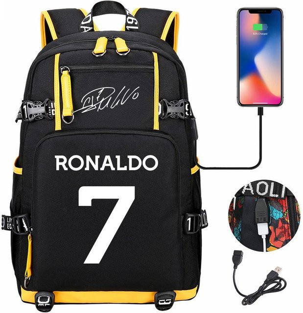 3-teiliges Schulrucksack-Set für Schüler in Schwarz aus Oxford-Stoff mit Schultasche und Federmäppchen, B/T/H: 47 x 30 x 15 cm - Bild 1