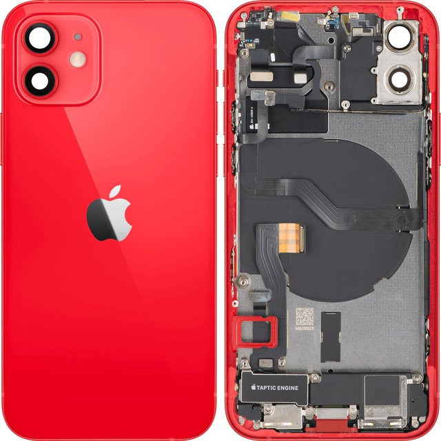 Apple iPhone 12 Akkudeckel mit Mittelgehäuse in Rot - Bild 1