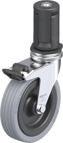 Blickle Lenkrolle LRA-VPA 100G-FI-ER05 mit Feststeller in Schwarz-Grau, Rad-Durchmesser: 10 cm, Tragfähigkeit: 70 kg - Bild 1