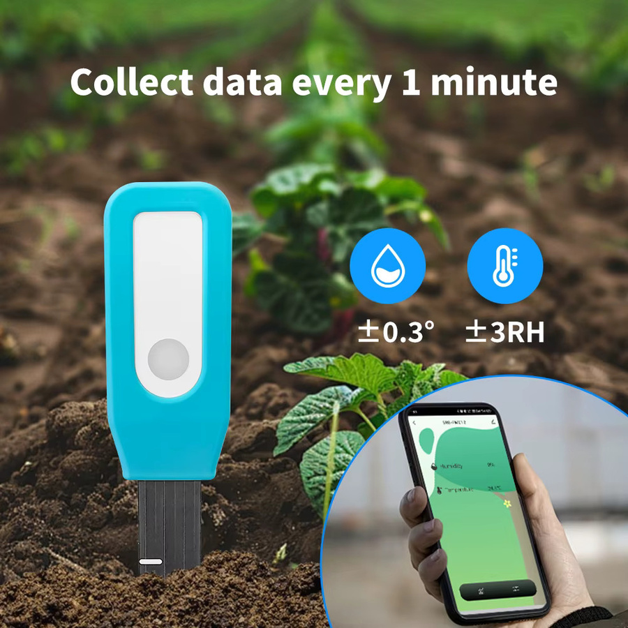 Tuya Smart Boden Detektor Temperatur und Feuchtigkeit Sensor für die Garten Fernüberwachung kompatibel mit Google und Alexa Assistent - Bild 3