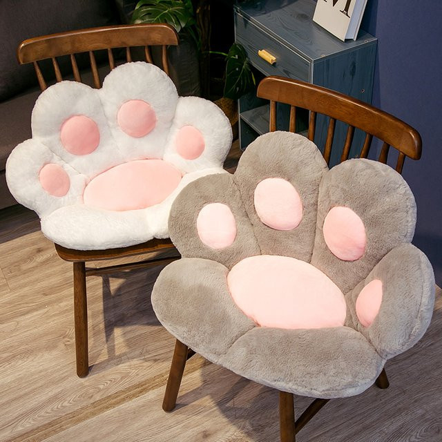 BABIQU Kawaii Plüschkissen in Form einer Bärentatze, Blau, 70 cm - Bild 1