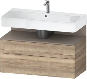 Duravit Waschtischunterschrank Qatego Wandmontiert Braun Matt B: 99 cm, T: 47 cm, H: 59 cm - Bild 1