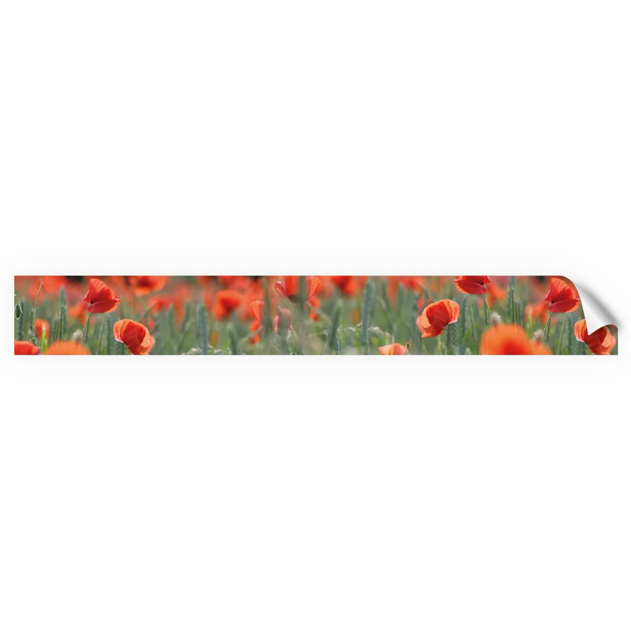 Myspotti Küchenrückwandfolie Mohn in Tile-Look, selbstklebend, Multicolor, B: 450 cm, H: 60 cm - Bild 2