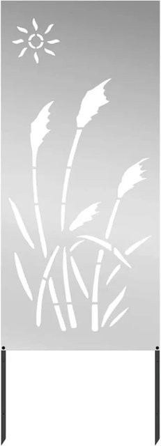 vidaXL Garten Sichtschutz-Paravent aus verzinktem Stahl in Silber, B/H: 50 x 140 cm - Bild 1
