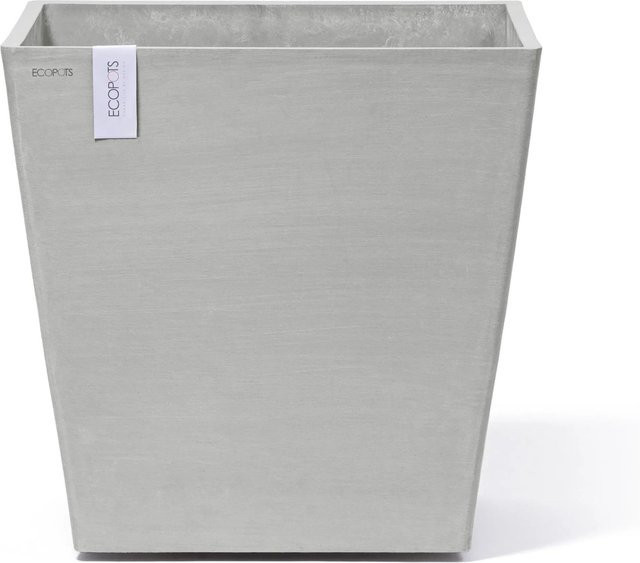 Ecopots Pflanzkübel Rotterdam mit Rollen Weißgrau B: 49,7 cm, T: 50 cm, H: 50 cm - Bild 1