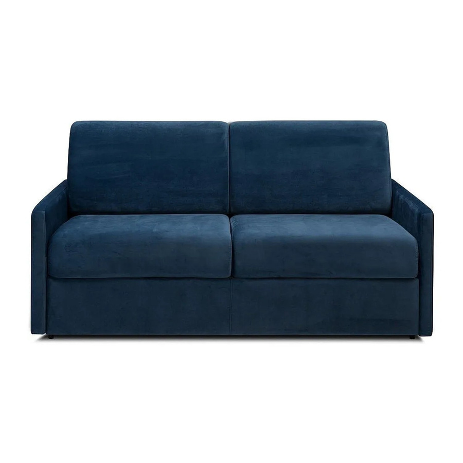 Vente-unique Schlafsofa Calife in Marineblau mit Samtbezug, Breite: 150 cm - Bild 2
