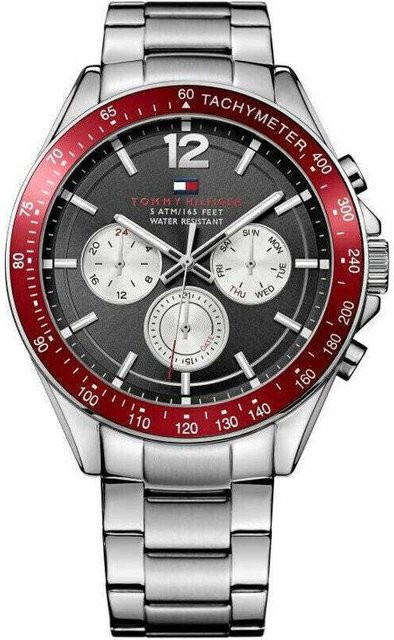 Tommy Hilfiger Armbanduhr, Quarz, Edelstahl, Schwarz, Herren - Bild 1