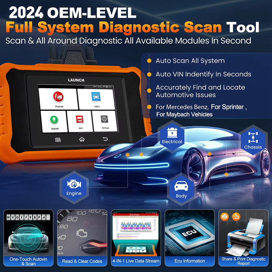 LAUNCH X431 Elite 2.0 Auto-Vollsystem-Diagnosetool mit OBD2-Scanner, aktiven Tests und ECU-Codierung - Bild 2