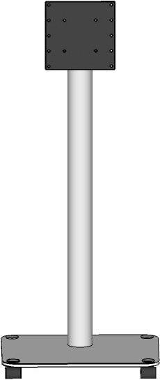 Spectral TV-Bodenständer QX200-KG für Fernseher bis 65 Zoll in Grau aus Glas und Aluminium - Bild 1
