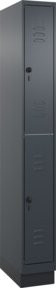 C+P Doppelstock-Spind Classic PLUS mit Sockel, 1 Abteil, Anthrazitgrau, H: 195 cm, B: 25 cm, T: 50 cm - Bild 1