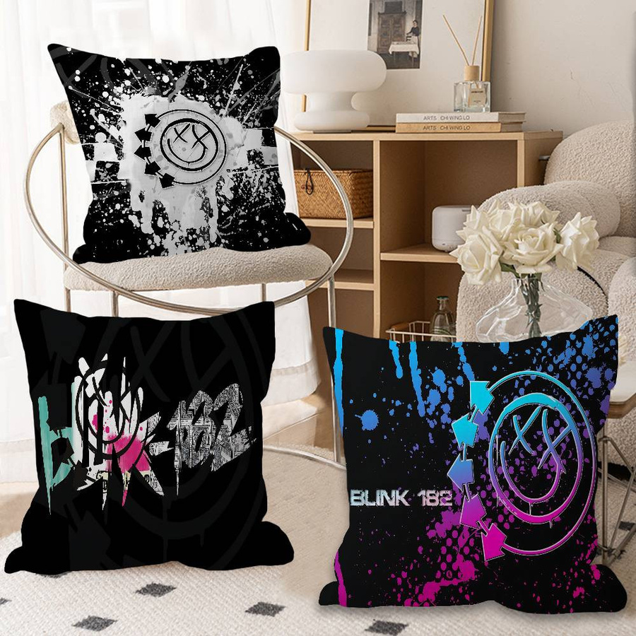 Personalisierte Blink-182 Kissenhülle für Kinderzimmer und Deko, Multicolor, B/B/H: 18 x 18 x 18 cm - Bild 4
