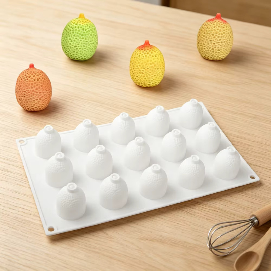 SHENHONG Silikon-Schokoladenform mit Obst-Design für Kuchen und Desserts - Bild 1