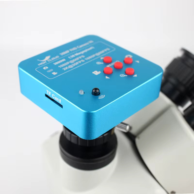 HIGH CLOUD Trinokular Stereo Zoom Mikroskop mit 48MP 4K HDMI VGA USB Anschluss für PCB und Telefon Reparatur, 3,5X 90X Simul-Brenn Doppel Boom Standfuß - Bild 2