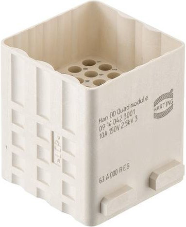 HARTING Doppelmodul 42 Crimpen in Weiß (09140423001) - Bild 1