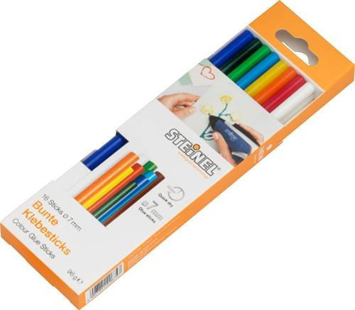 Steinel Heißklebesticks Color Schmelzklebstoff, sortiert, 16 Stück, Durchmesser: 7 mm, Länge: 150 mm - Bild 1