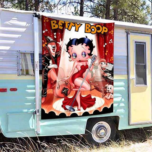 B-BettyS Boop Cheerleading-Banner Retro Flagge Multicolour B/H: 50 x 70 cm - Bild 1