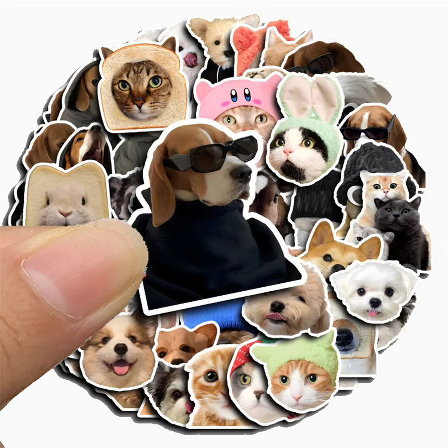 Rspctou Niedliche Tier-Aufkleber, Katzen- und Hunde-Cartoon-Sticker, multicolour - Bild 2