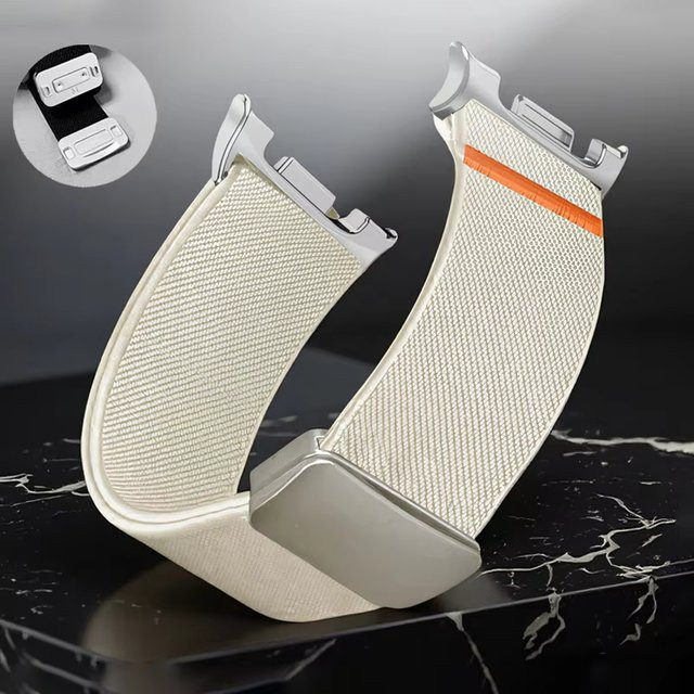 Coorea Uhrenarmband Nylon, Weiß, Unisex - Bild 1