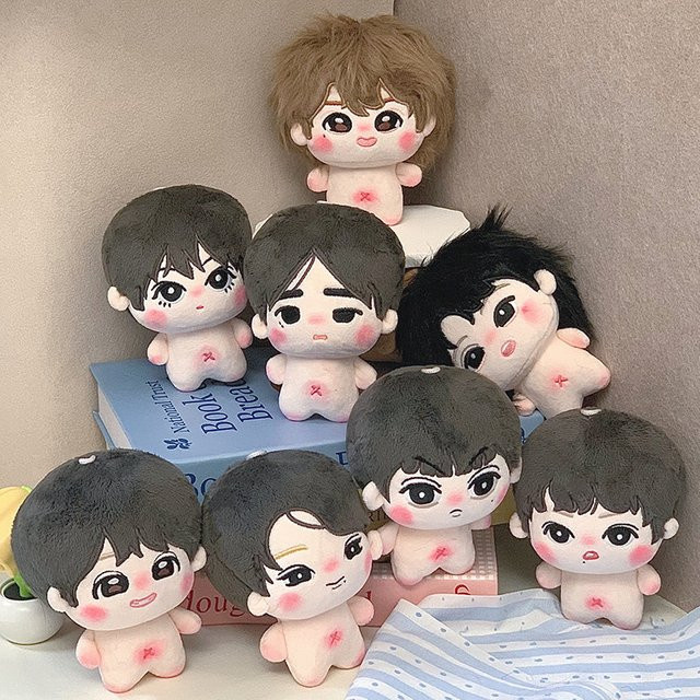 LineOlly Kawaii Nackte Plüschpuppe, Idol-Stoffpuppe, 10cm, Bunt/Mehrfarbig - Bild 1
