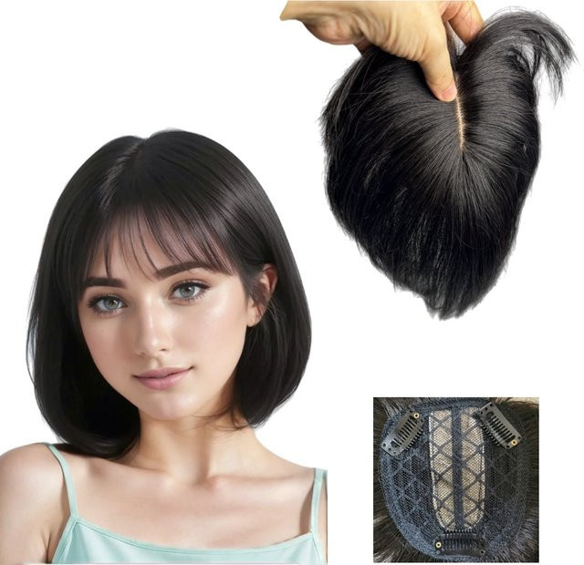 Anemone Echthaar-Topper mit Spitzenbasis, Clip-in-Haarteile, Damen - Bild 1