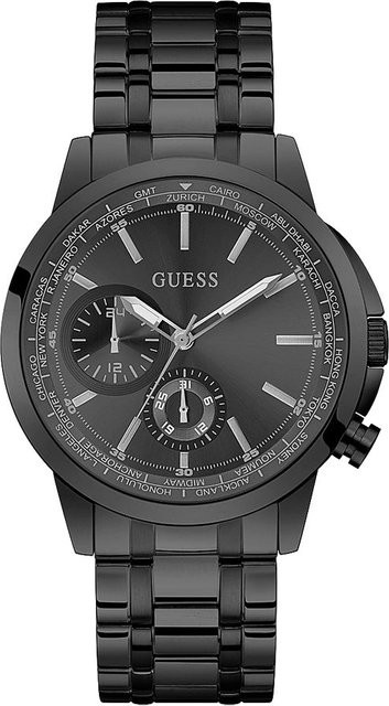 Guess Armbanduhr, Quarz, Edelstahl, Schwarz, 44 mm, Herren - Bild 1
