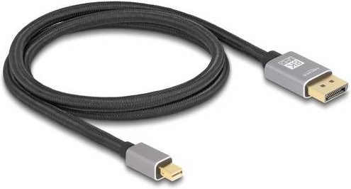 Delock DisplayPort zu Mini-DisplayPort Anschlusskabel in Grau, 1m, 8K UHD, dreifach abgeschirmt - Bild 1
