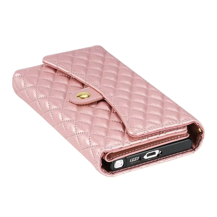 Ledertasche Umhängetasche als Wallet Cover für Samsung Galaxy A-Serie in Rot und Pink - Bild 3
