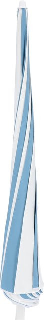 Jan Kurtz Pagoda Sonnenschirm Gestreift in Weiß-Blau mit Stahlgestell Durchmesser: 250 cm - Bild 1