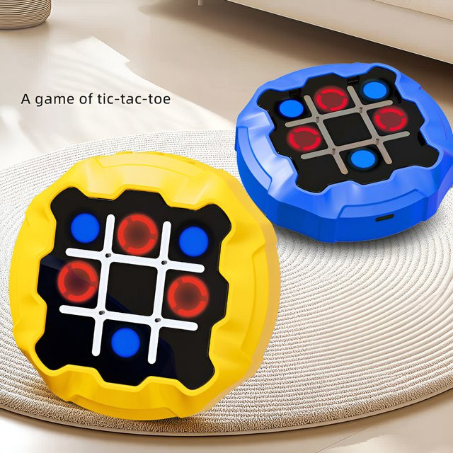 Elektrisches Tic-Tac-Toe-Spielzeug, Mausfänger, Gelb - Bild 1